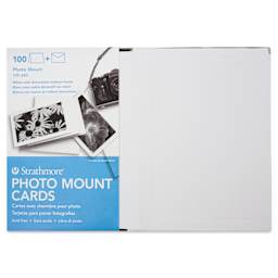 Strathmore Photo Mount Cards and Envelopes - White, Decorative Emboss, Pkg of 100, front