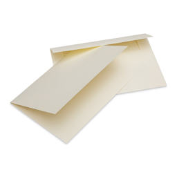 Strathmore Creative Cards and Envelopes - Full Size, Palm Beach White with Plain Edge, Pkg of 50, Pkg of 50 (single card and envelope)
