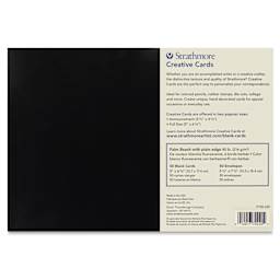 Strathmore Creative Cards and Envelopes - Full Size, Palm Beach White with Plain Edge, Pkg of 50, back