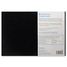 Strathmore Creative Cards and Envelopes - Full Size, Fluorescent White with Deckle, Pkg of 50, back