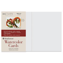 Strathmore Watercolor Cards and Envelopes - Greeting, Box of 100 (front of package)