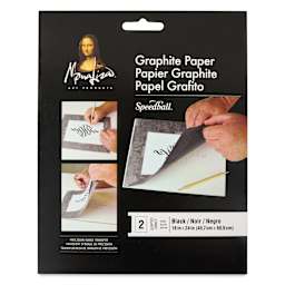 Mona Lisa Graphite Paper - Black, 18" x 24", Pkg of 2, front of package