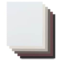 Canson Mi-Teintes Board - a selection of colors available shown stacked