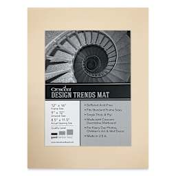 Crescent Pre-Cut Mat - Antique Buff, 12" x 16" (8-1/2" x 11-1/2" Opening)