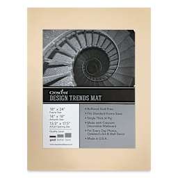 Crescent Pre-Cut Mat - Antique Buff, 18" x 24" (13-1/2" x 17-1/2" Opening)