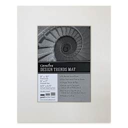 Crescent Pre-Cut Mat - Arctic White, 8" x 10" (4-1/2" x 6-1/2" Opening)