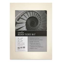 Crescent Pre-Cut Mat - Arctic White, 18" x 24" (13-1/2" x 17-1/2" Opening)