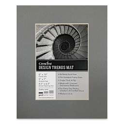 Crescent Pre-Cut Mat - Bar Harbor Gray, 8" x 10" (4-1/2" x 6-1/2" Opening)