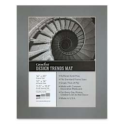 Crescent Pre-Cut Mat - Bar Harbor Gray, 16" x 20" (11-1/2" x 15-1/2" Opening)