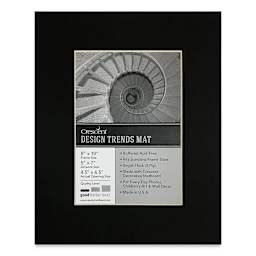 Crescent Pre-Cut Mat - Raven Black, 8" x 10" (4-1/2" x 6-1/2" Opening)