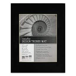 Crescent Pre-Cut Mat - Raven Black, 11" x 14" (7-1/2" x 9-1/2" Opening)