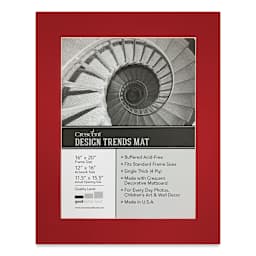 Crescent Pre-Cut Mat - Chinese Red, 16" x 20" (11-1/2" x 15-1/2" Opening)