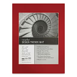 Crescent Pre-Cut Mat - Chinese Red, 18" x 24" (13-1/2" x 17-1/2" Opening)
