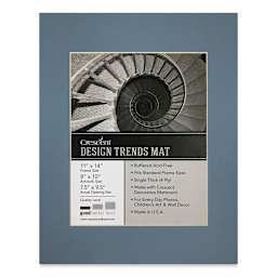 Crescent Pre-Cut Mat - Biscay Blue, 11" x 14" (7-1/2" x 9-1/2" Opening)