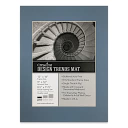 Crescent Pre-Cut Mat - Biscay Blue, 12" x 16" (8-1/2" x 11-1/2" Opening)