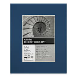 Crescent Pre-Cut Mat - Bottle Blue, 8" x 10" (4-1/2" x 6-1/2" Opening)