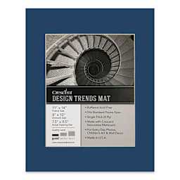 Crescent Pre-Cut Mat - Bottle Blue, 11" x 14" (7-1/2" x 9-1/2" Opening)