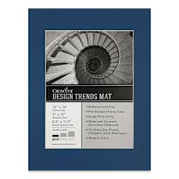 Crescent Pre-Cut Mat - Bottle Blue, 12" x 16" (8-1/2" x 11-1/2" Opening)