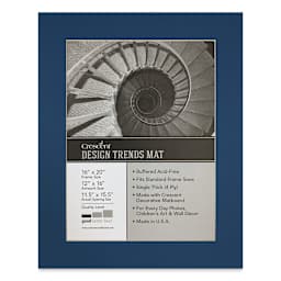 Crescent Pre-Cut Mat - Bottle Blue, 16" x 20" (11-1/2" x 15-1/2" Opening)