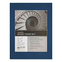 Crescent Pre-Cut Mat - Bottle Blue, 18" x 24" (13-1/2" x 17-1/2" Opening)
