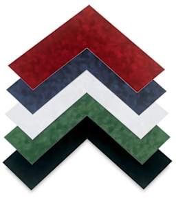 Crescent Moorman Fabric Matboard - Corners of five colors of Matboard stacked