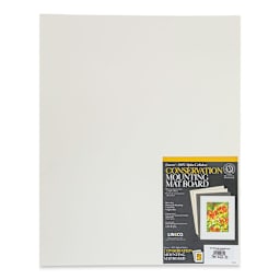 Lineco Conservation Matboard - White, 4 ply, Pkg of 25, 16" x 20"