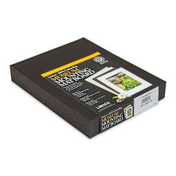 Lineco Cotton Rag Museum Mounting Boards - Pkg of 25,  Black, 8" x 10"