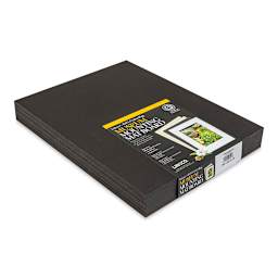 Lineco Cotton Rag Museum Mounting Boards - Pkg of 25, Black, 11" x 14"