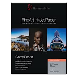 Hahnemühle Baryta Satin FineArt Inkjet Paper - 8-1/2" x 11", Pkg of 25, front of packaging