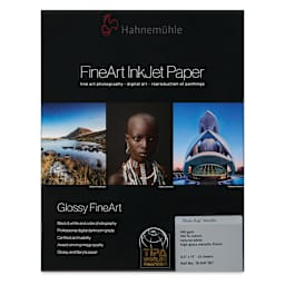 Hahnemühle Photo Rag Metallic FineArt Inkjet Paper - 8-1/2" x 11", Pkg of 25, front of packaging