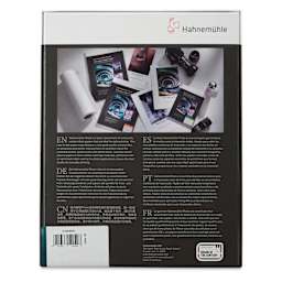 Hahnemühle Sustainable Satin Inkjet Paper - 8-1/2" x 11", Pkg of 25, back of packaging