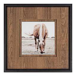 Nielsen Bainbridge Arbor Woodgrain Matboard - 32" x 40", Teak Trail, framed mat