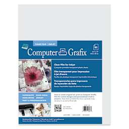 Grafix Clear Inkjet Film - Pkg of 50, 8-1/2" x 11"