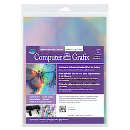 Grafix Rainbow Adhesive Inkjet Film - Pkg of 6, 8-1/2" x 11"