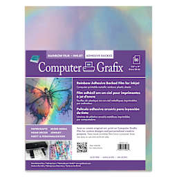Grafix Rainbow Adhesive Inkjet Film - Pkg of 50, 8-1/2" x 11"