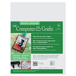 Grafix Laser Film - Clear, 8-1/2" x 11", Pkg of 50