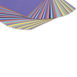 Pacon Railroad Board - 22" x 28" x 4 Ply, Assorted, 50 Sheets, sheets fanned out