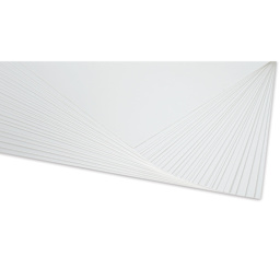 Pacon Railroad Board - 22" x 28" x 4 Ply, White, 50 Sheets, sheets fanned out