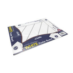 Pacon Poster Board 5-Sheet Pack, 11 in x 15 in, White