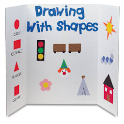 Pacon Colored Trifold Presentation Board - 40" x 28", White