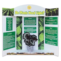 Royal Brites Stage-It Trifold Project Display Board - 37" x 44", White, used to create finished presentation