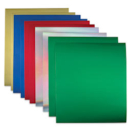 Royal Brites Metallic Foil Mini Poster Board - 12" x 14", Assorted, Pkg of 10 Sheets out of packaging