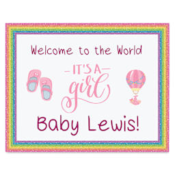 Royal Brites Ultra-Brite Glitter Frame Poster Board - Rainbow Glitter, 22" x 28" finished example