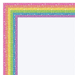Royal Brites Ultra-Brite Glitter Frame Poster Board - Rainbow Glitter, 22" x 28" close-up of corner