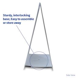 Flipside Plastic Marquee Easel - White, 35-1/2" x 23", side