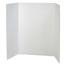 Pacon Colored Trifold Presentation Board - 48" x 36", White, open