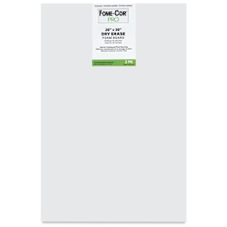 Fome-Cor Pro Specialty Dry Erase Foam Board - 20" x 30" x 3/16", White, Pkg of 2 Sheets, in package