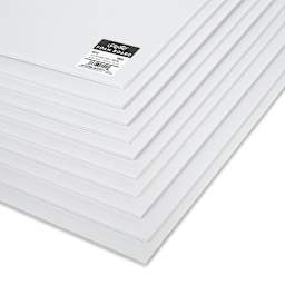 Pacon Ucreate White Foam Boards - 20" x 30", 3/16", Pkg of 10, corners of stacked boards