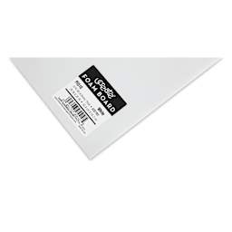 Pacon Ucreate White Foam Boards - 20" x 30", 3/16", Pkg of 10, close-up of label on corner