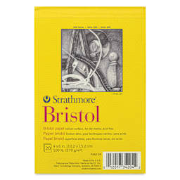 Strathmore 300 Series Bristol Pad - 4" x 6", Vellum, 20 Sheets, front